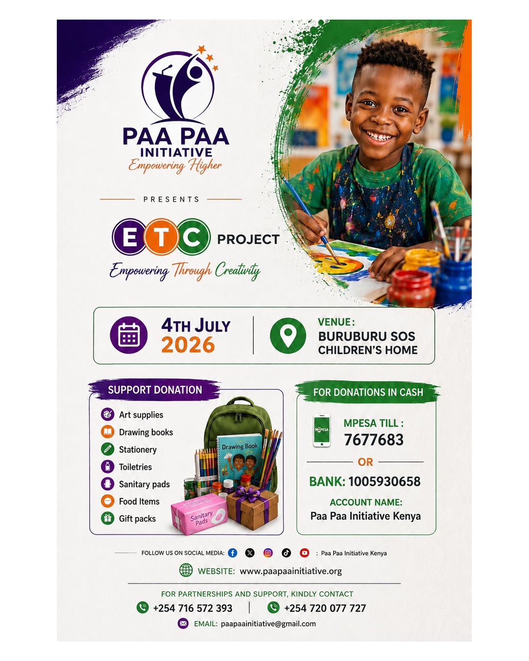 E.T.C. Community Outreach at SOS Children's Village Buruburu